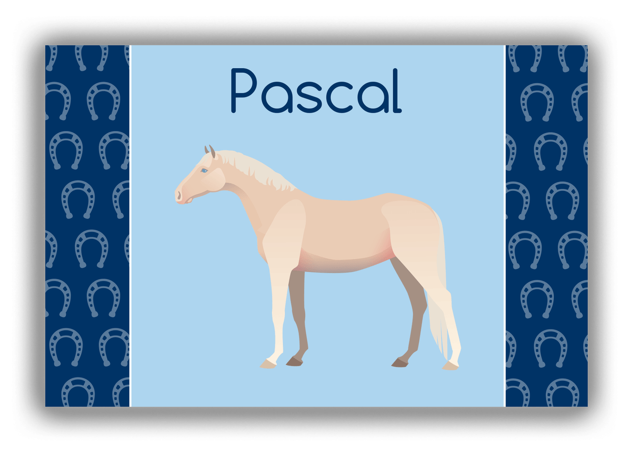 Personalized Horses Canvas Wrap & Photo Print IV - Cremello Horse - Front View