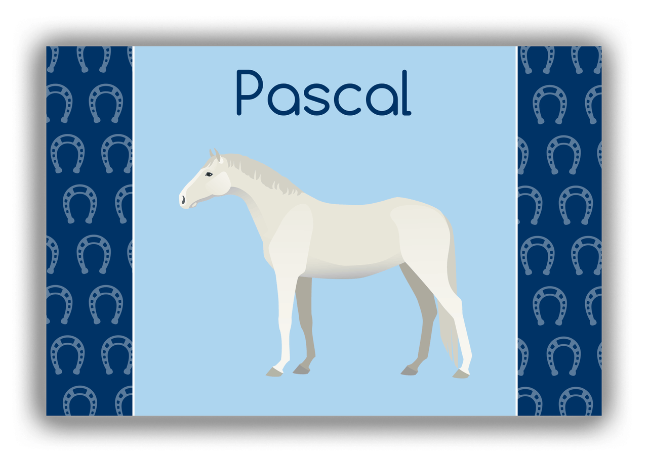Personalized Horses Canvas Wrap & Photo Print IV - Grey Horse - Front View