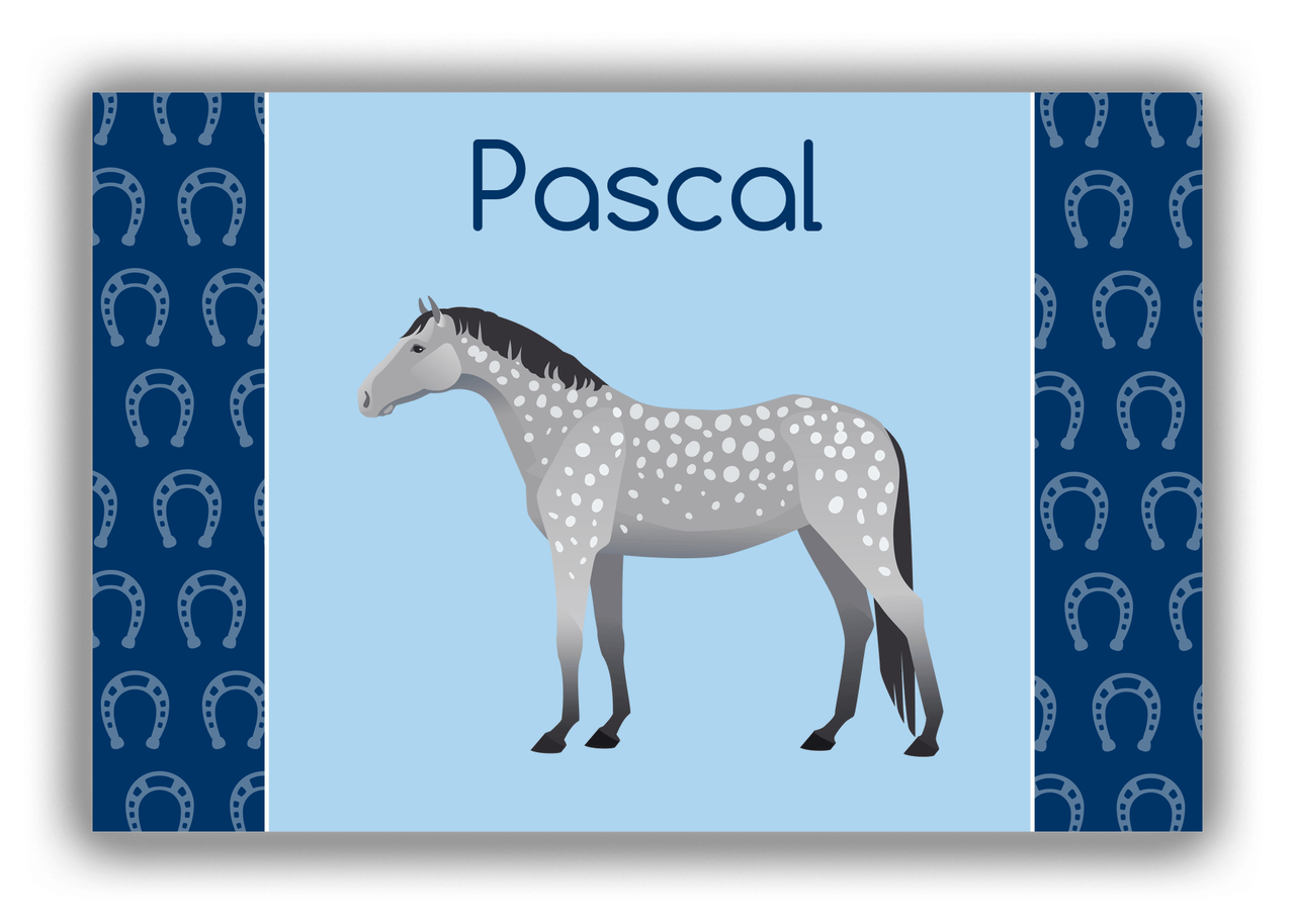 Personalized Horses Canvas Wrap & Photo Print IV - Dapple Grey Horse - Front View