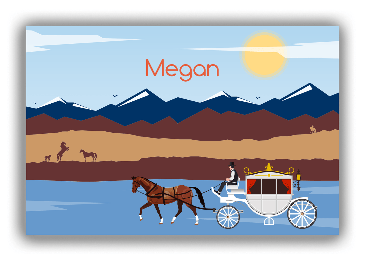 Personalized Horses Canvas Wrap & Photo Print V - Horse Cart V - Front View
