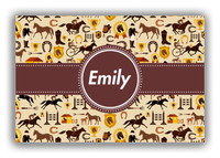Thumbnail for Personalized Horses Canvas Wrap & Photo Print VI - Circle Ribbon Nameplate - Front View