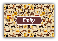 Thumbnail for Personalized Horses Canvas Wrap & Photo Print VI - Decorative Rectangle Nameplate - Front View