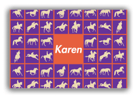 Thumbnail for Personalized Horses Canvas Wrap & Photo Print VII - Horses Squared - Purple Background - Front View