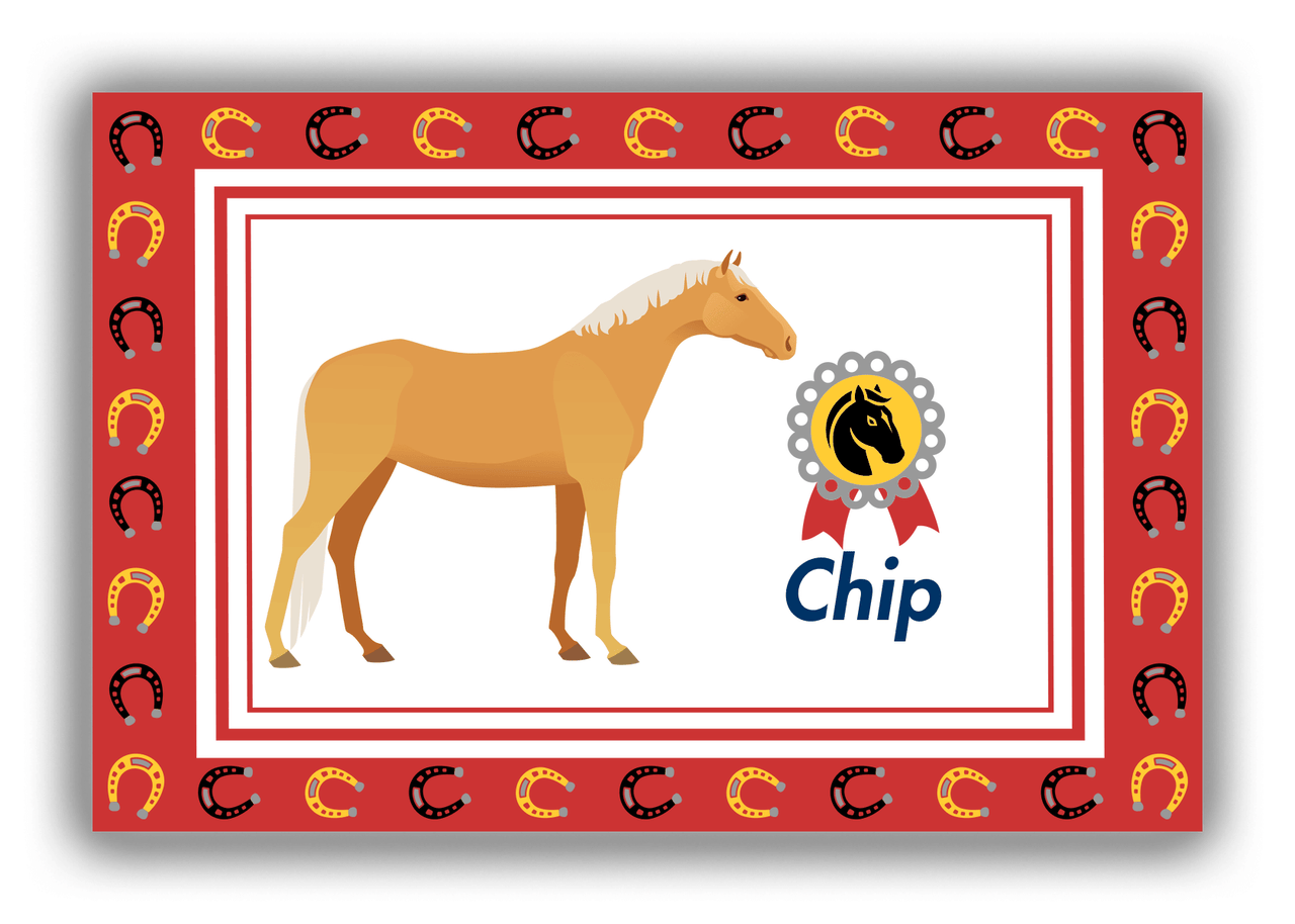 Personalized Horses Canvas Wrap & Photo Print IX - Palomino Horse - Front View
