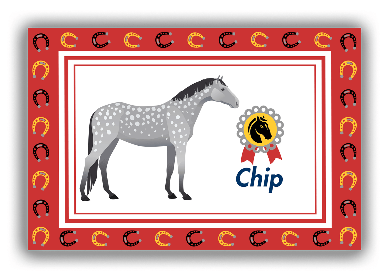 Personalized Horses Canvas Wrap & Photo Print IX - Dapple Grey Horse - Front View