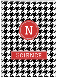 Thumbnail for Personalized Houndstooth I Journal - Black and White - Circle Nameplate - Front View