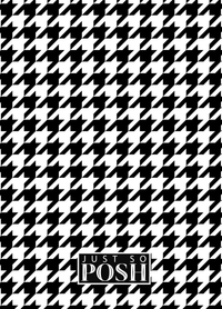 Thumbnail for Personalized Houndstooth I Journal - Black and White - Rectangle Nameplate - Back View