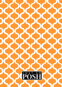 Thumbnail for Personalized Hourglass Journal - Orange and Blue - Rectangle Nameplate - Back View