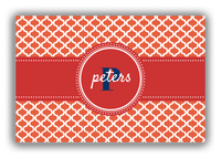 Thumbnail for Personalized Hourglass Canvas Wrap & Photo Print - Red with Circle Ribbon Nameplate - Front View