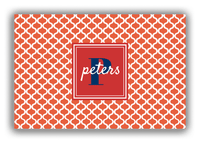 Thumbnail for Personalized Hourglass Canvas Wrap & Photo Print - Red with Square Nameplate - Front View