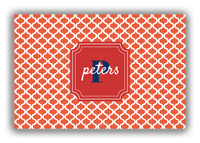 Thumbnail for Personalized Hourglass Canvas Wrap & Photo Print - Red with Stamp Nameplate - Front View