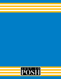 Thumbnail for Personalized Jersey Number Notebook with Arched Name - Blue and Gold - Triple Stripe - Back View