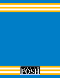 Thumbnail for Personalized Jersey Number Notebook - Blue and Gold - Double Stripe - Back View
