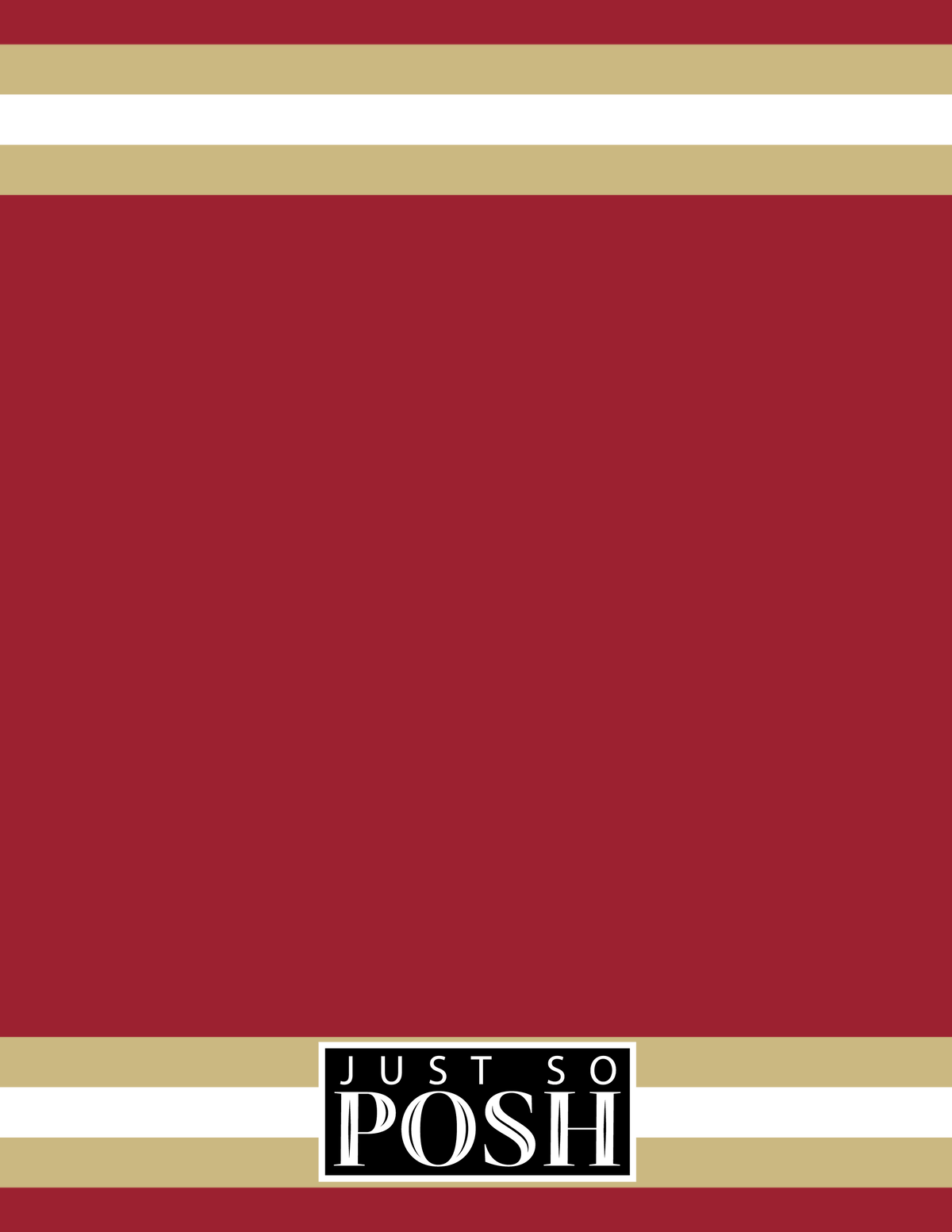Personalized Jersey Number Notebook with Arched Name - Red and Gold - Single Stripe - Back View