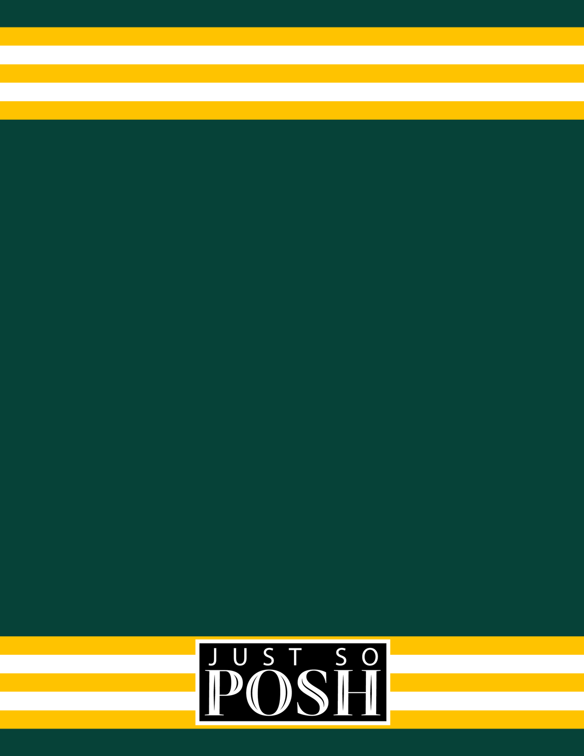 Personalized Jersey Number Notebook - Green and Yellow - Double Stripe - Back View