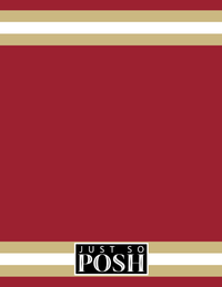 Thumbnail for Personalized Jersey Number Notebook - Red and Gold - Single Stripe - Back View