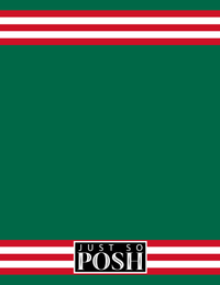 Thumbnail for Personalized Jersey Number Notebook with Arched Name - Mexico - Double Stripe - Back View
