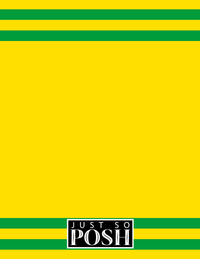Thumbnail for Personalized Jersey Number Notebook with Arched Name - Brazil - Single Stripe - Back View