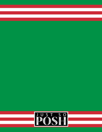 Thumbnail for Personalized Jersey Number Notebook - Italy - Double Stripe - Back View