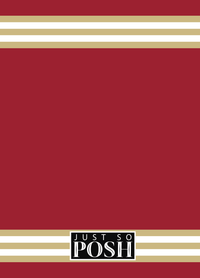 Thumbnail for Personalized Jersey Number Journal - Red and Gold - Double Stripe - Back View