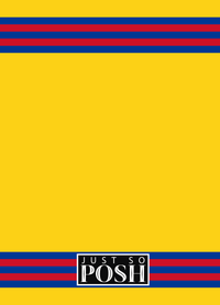 Thumbnail for Personalized Jersey Number Journal with Arched Name - Colombia - Double Stripe - Back View