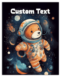 Thumbnail for Just So Posh SpaceAni 1 Bear 1 Wall Art Decor Poster Photo Print, Ideal For Home or Office - Front View