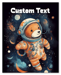 Thumbnail for Just So Posh SpaceAni 1 Bear 1 Wall Art Decor Poster Photo Print, Ideal For Home or Office - Front View