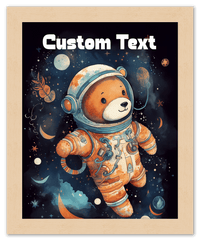 Thumbnail for Just So Posh SpaceAni 1 Bear 1 Wall Art Decor Poster Photo Print, Ideal For Home or Office - Front View