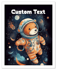 Thumbnail for Just So Posh SpaceAni 1 Bear 1 Wall Art Decor Poster Photo Print, Ideal For Home or Office - Front View