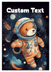 Thumbnail for Just So Posh SpaceAni 1 Bear 1 Wall Art Decor Poster Photo Print, Ideal For Home or Office - Front View