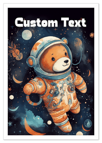 Thumbnail for Just So Posh SpaceAni 1 Bear 1 Wall Art Decor Poster Photo Print, Ideal For Home or Office - Front View