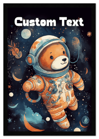 Thumbnail for Just So Posh SpaceAni 1 Bear 1 Wall Art Decor Poster Photo Print, Ideal For Home or Office - Front View