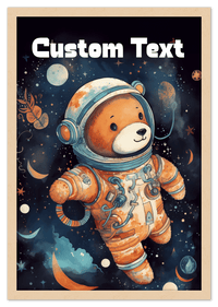 Thumbnail for Just So Posh SpaceAni 1 Bear 1 Wall Art Decor Poster Photo Print, Ideal For Home or Office - Front View