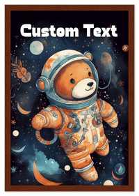 Thumbnail for Just So Posh SpaceAni 1 Bear 1 Wall Art Decor Poster Photo Print, Ideal For Home or Office - Front View