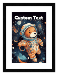 Thumbnail for Just So Posh SpaceAni 1 Bear 1 Wall Art Decor Poster Photo Print, Ideal For Home or Office - Front View