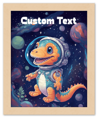 Thumbnail for Just So Posh SpaceAni 1 Dino 1 Wall Art Decor Poster Photo Print, Ideal For Home or Office - Front View