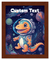 Thumbnail for Just So Posh SpaceAni 1 Dino 1 Wall Art Decor Poster Photo Print, Ideal For Home or Office - Front View