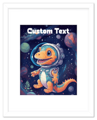 Thumbnail for Just So Posh SpaceAni 1 Dino 1 Wall Art Decor Poster Photo Print, Ideal For Home or Office - Front View