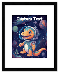 Thumbnail for Just So Posh SpaceAni 1 Dino 1 Wall Art Decor Poster Photo Print, Ideal For Home or Office - Front View