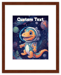 Thumbnail for Just So Posh SpaceAni 1 Dino 1 Wall Art Decor Poster Photo Print, Ideal For Home or Office - Front View