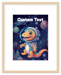 Thumbnail for Just So Posh SpaceAni 1 Dino 1 Wall Art Decor Poster Photo Print, Ideal For Home or Office - Front View
