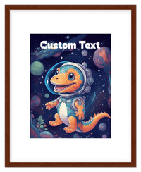 Thumbnail for Just So Posh SpaceAni 1 Dino 1 Wall Art Decor Poster Photo Print, Ideal For Home or Office - Front View