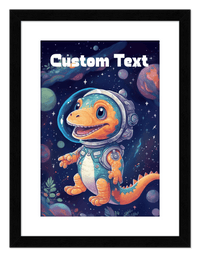 Thumbnail for Just So Posh SpaceAni 1 Dino 1 Wall Art Decor Poster Photo Print, Ideal For Home or Office - Front View