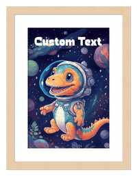 Thumbnail for Just So Posh SpaceAni 1 Dino 1 Wall Art Decor Poster Photo Print, Ideal For Home or Office - Front View