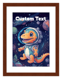 Thumbnail for Just So Posh SpaceAni 1 Dino 1 Wall Art Decor Poster Photo Print, Ideal For Home or Office - Front View