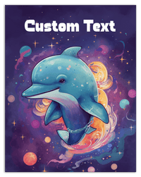 Thumbnail for Just So Posh SpaceAni 1 Dolphin 1 Wall Art Decor Poster Photo Print, Ideal For Home or Office - Front View