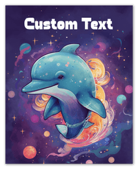 Thumbnail for Just So Posh SpaceAni 1 Dolphin 1 Wall Art Decor Poster Photo Print, Ideal For Home or Office - Front View