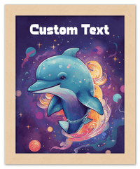 Thumbnail for Just So Posh SpaceAni 1 Dolphin 1 Wall Art Decor Poster Photo Print, Ideal For Home or Office - Front View