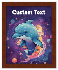 Thumbnail for Just So Posh SpaceAni 1 Dolphin 1 Wall Art Decor Poster Photo Print, Ideal For Home or Office - Front View