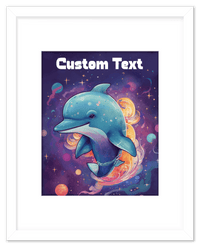 Thumbnail for Just So Posh SpaceAni 1 Dolphin 1 Wall Art Decor Poster Photo Print, Ideal For Home or Office - Front View
